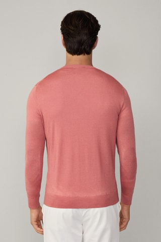 Pull en mérinos et soie - Saumon