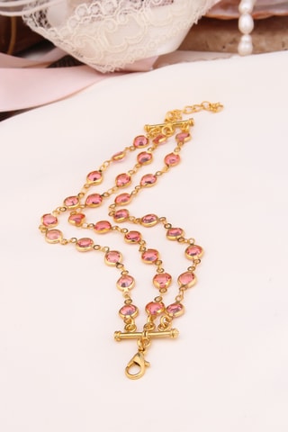 Pulseira - Dourado e rosa