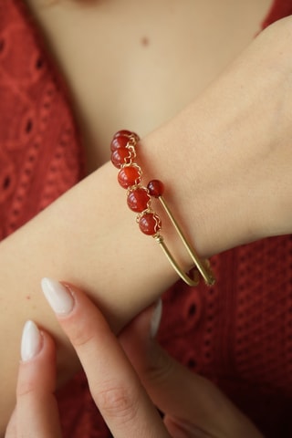 Pulseira rígida - Ágatas