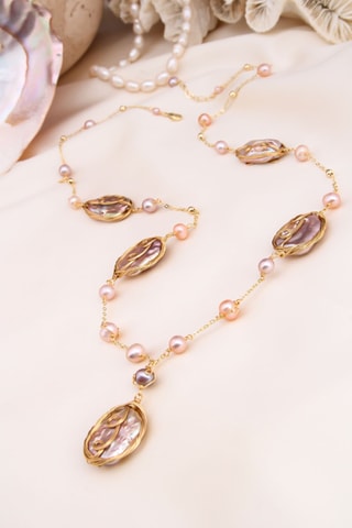 Collier - Doré et blanc