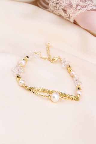 Pulseira - Dourado e branco