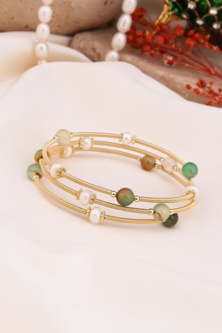 Pulseira - Branco e verde
