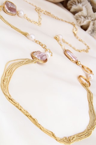 Collier - Doré et blanc