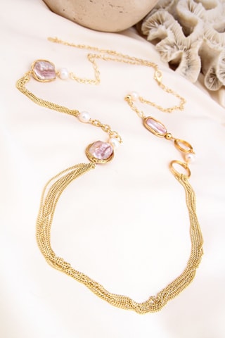 Collier - Doré et blanc