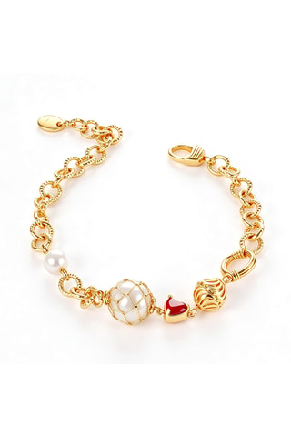 Pulseira - Banhado a ouro amarelo e pérolas de cultura