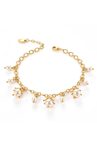 Pulseira - Banhado a ouro amarelo e pérolas de cultura