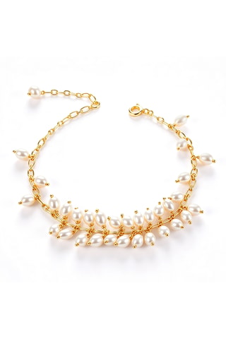 Pulseira - Banhado a ouro amarelo e pérolas de cultura