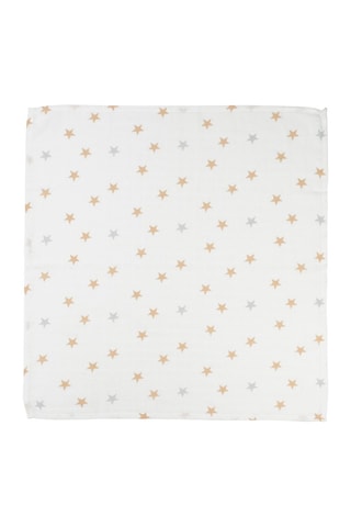 2 mussole Cloé B - 120 x 120 cm - Beige e grigio