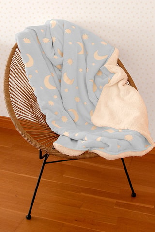 Coperta fluo Stars - 110 x 140 cm - Blu