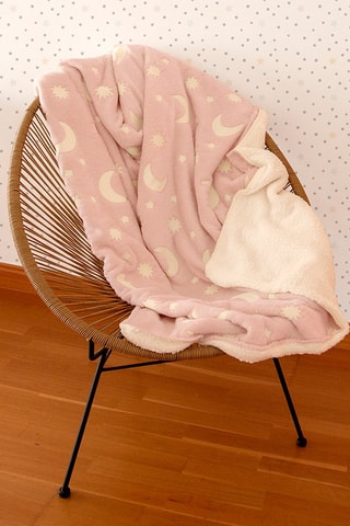 Coperta fluo Stars - 110 x 140 cm - Rosa