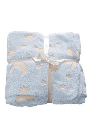 Coperta fluo Stars - 110 x 140 cm - Blu