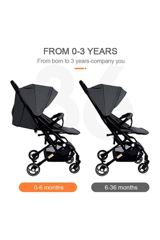 Passeggino leggero K800 - Dalla nascita - Fino a 24 kg - Grigio