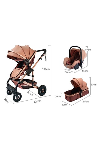 Passeggino 3 in 1 trio 739BH - 0-36 mesi - Fino a 25 kg - Nero