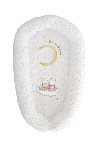 Riduttore letto multifunzione Rabbit & Moon - 48 x 90 cm - Bianco e grigio