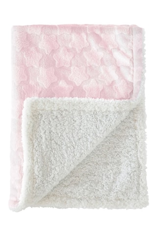 Plaid Estrellas - 110 x 140 cm - Bianco e rosa