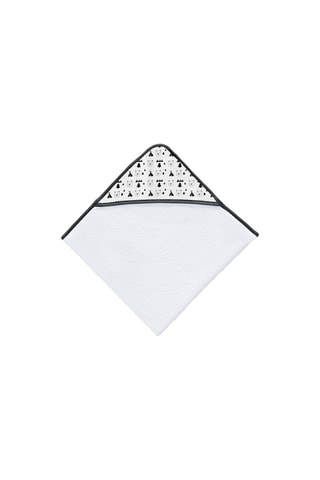 Mantellina da bagno Wild Map - Bianco e nero - 100 x 100 cm 