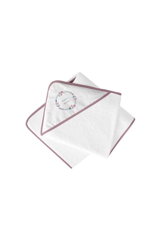 Mantellina da bagno Dulces Sueños - 100 x 100 cm - Da 24 mesi - Bianco e blu