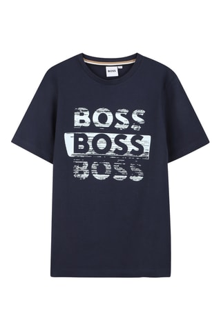 T-shirt - Marineblauw - Boss