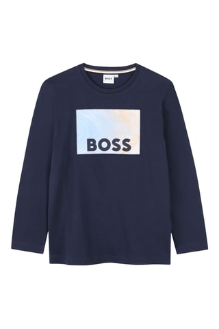 T-shirt - Marineblauw - Boss