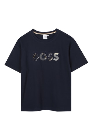 T-shirt - Marineblauw - Boss