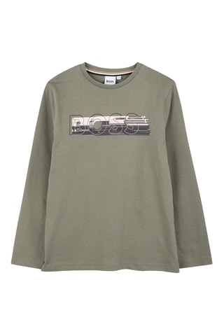 T-shirt - Olijfgroen - Boss