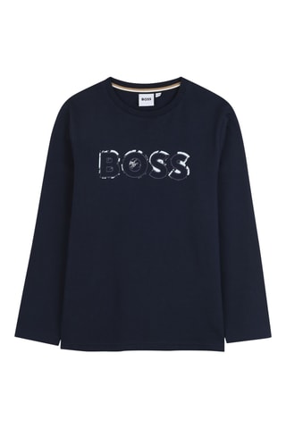 T-shirt - Marineblauw - Boss
