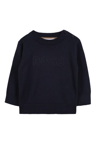 Sweater - Marineblauw - Boss