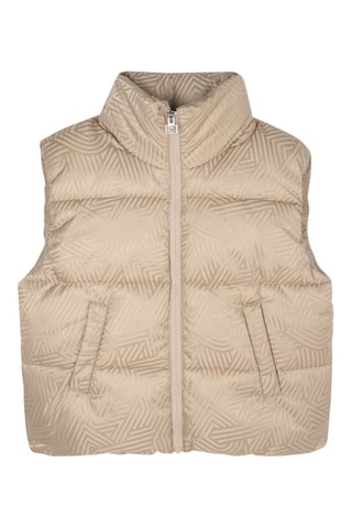 Mouwloze Gewatteerde Jas met Capuchon - Beige - DKNY