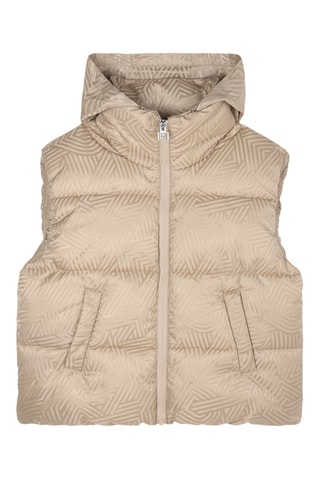 Mouwloze Gewatteerde Jas met Capuchon - Beige - DKNY