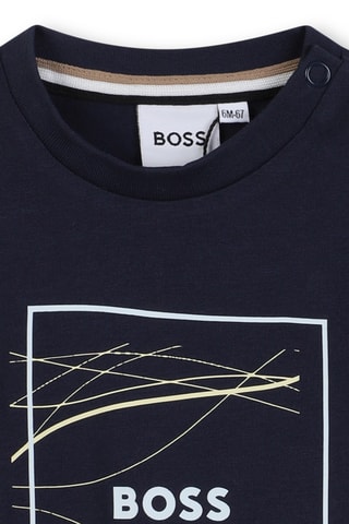 T-shirt - Marineblauw - Boss