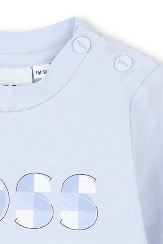 Biologisch Katoenen T-shirt - Hemelsblauw - Boss
