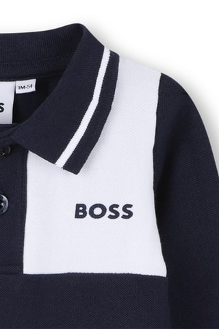 Biologisch Katoenen Jumpsuit - Marineblauw - Boss