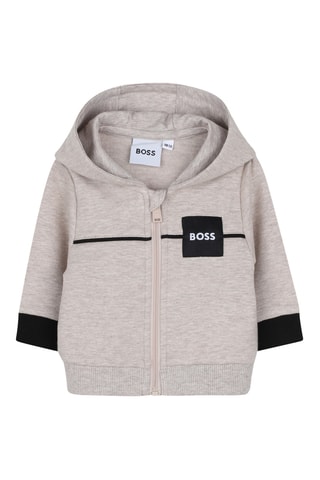 3-delige Biologisch Katoenen Set - Gemêleerd Ecru en Gemêleerd Beige - Boss