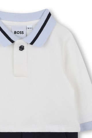Biologisch Katoenen Pakje Trompe-l'oeil - Ecru en Zwart - Boss