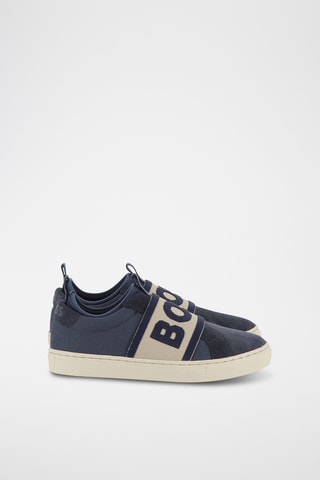Leren Slip-ons - Marineblauw - Boss