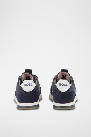 Leren Sneakers - Marineblauw - Boss