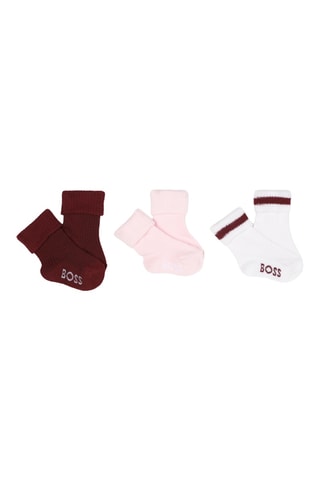 3 paar sokken - Roze, Ecru en Zilverkleurig - Boss
