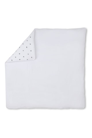 Biologisch Katoenen en Velours Dubbelzijdig Deken - Wit - 78 x 78 cm - Boss