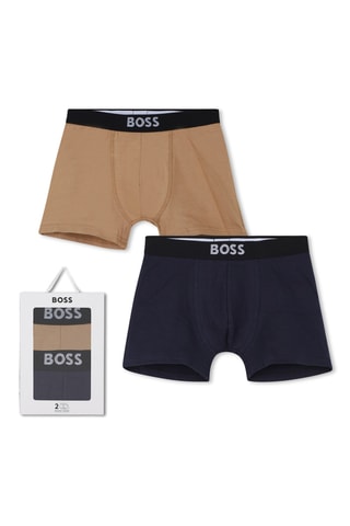 2 Boxers - Bruin en Marineblauw - Boss