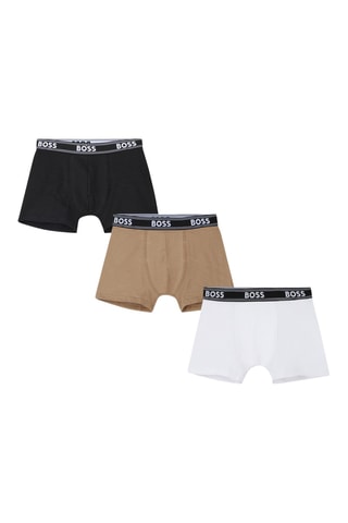 3 Boxers - Zwart en Camel - Boss