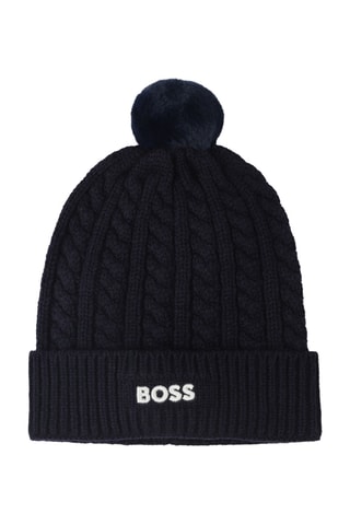 Muts met Pompon - Nachtblauw - Boss