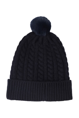 Muts met Pompon - Nachtblauw - Boss