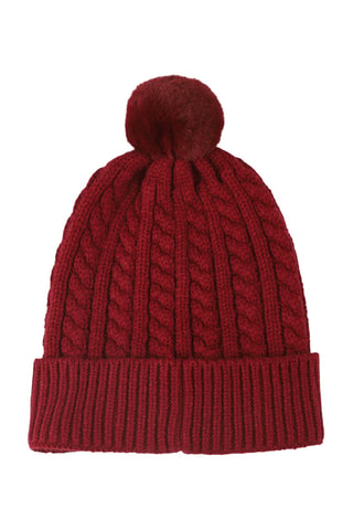 Muts met Pompon - Bordeauxrood - Boss