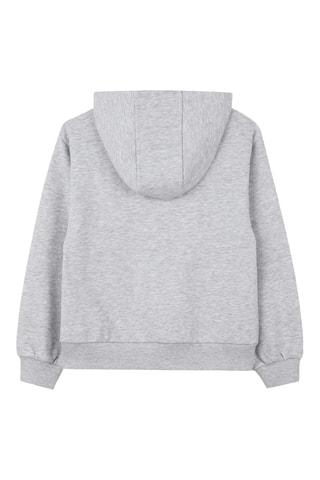 Sweater met capuchon - Gemêleerd Grijs - Boss