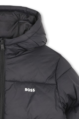 Gewatteerde Jas met Capuchon - Zwart - Boss