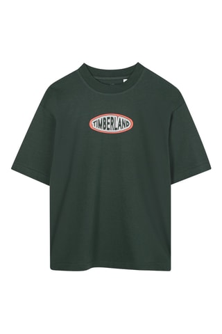 Biologisch Katoenen T-shirt Relaxed - Flessengroen - Timberland