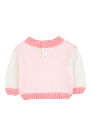 Trui - Ecru en Roze - Billieblush