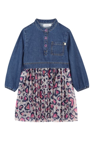 Jurk Trompe-l'œil - Blauw - Billieblush