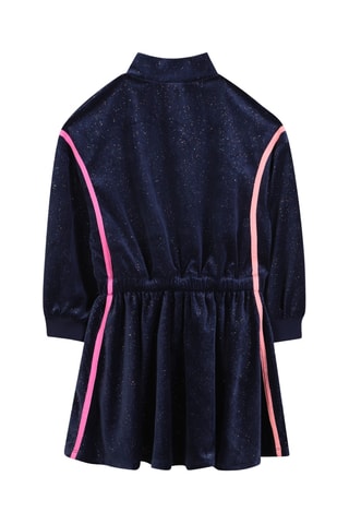 Velours Jurk - Indigoblauw - Billieblush
