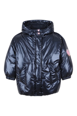 Gewatteerde Jas met Capuchon - Indigoblauw - Billieblush
